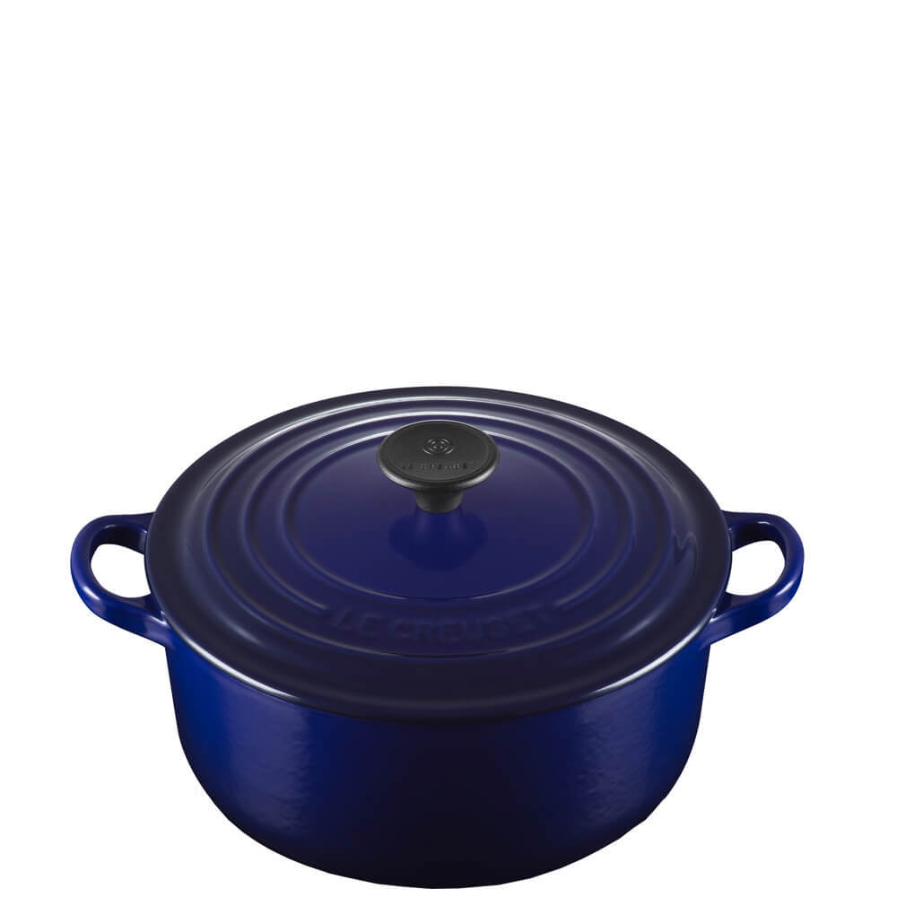 Le Creuset Indigo Cast Iron Round Casserole 20cm